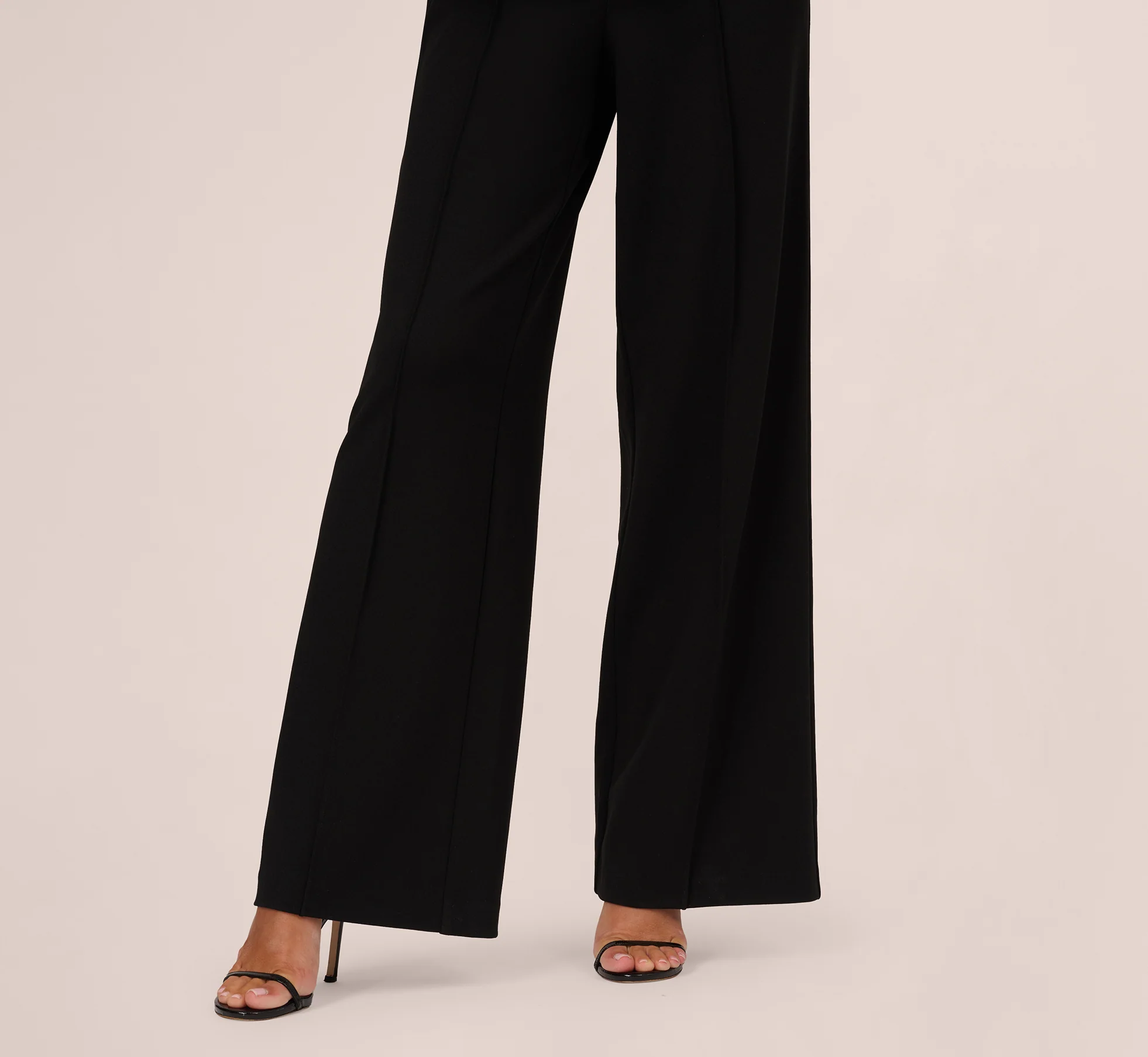 Off Shoulder Crepe Peplum Jumpsuit In Black - Image 4