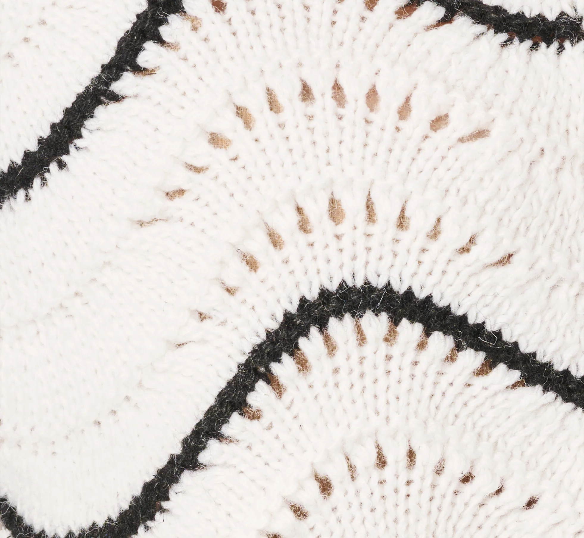 Open Pointelle Scalloped Cardigan Sweater In Glacier Black - Image 7