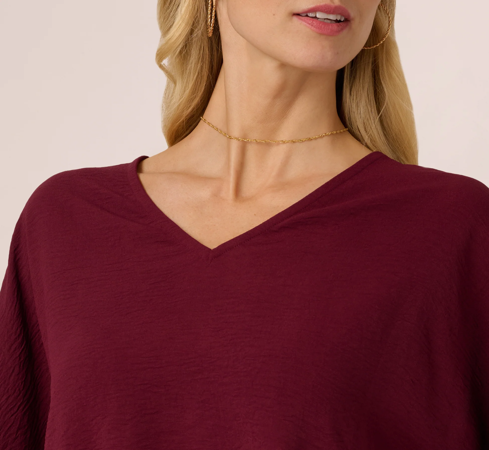 Short Sleeve Top And Wide Leg Pant Airflow Set In Fig - Image 5