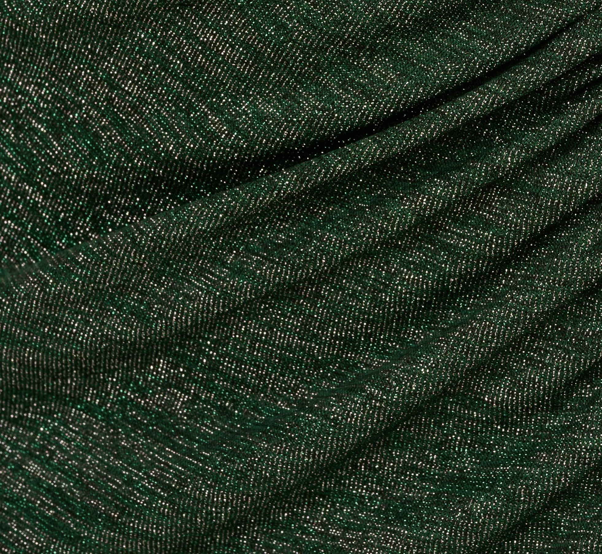 Sleeveless Metallic Knit Asymmetrical Dress In Jungle - Image 6